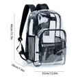 thumbnail image 3 of Wzzjkit Clear Backpack Heavy Duty Clear Backpack with Large Laptop Compartment Multi-functional Travel Bag Student School Bag Plastic Bookbags Stadium Security Sporting, 3 of 8
