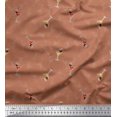 thumbnail image 1 of Soimoi Brown polyester Crepe Fabric Glass,Straw & Drinks Summer Designs Print Fabric by Yard 42 Inch Wide, 1 of 3