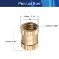 thumbnail image 2 of Wekity M8x12mm Female Thread Knurled Nuts,100PCS Hx10mm OD Brass Threaded Insert Embedment Nuts Hydraulic Welded Joint Injection Molding Assortment Kit for 3D Printing Injection Molding-0621, 2 of 5
