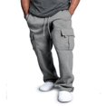 thumbnail image 4 of Pantalon de Survêtement Uni pour Hommes Style Décontracté Cargo, 4 of 5