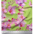 thumbnail image 1 of Soimoi polyester Crepe Fabric Bird & Orchids Flower Print Sewing Fabric Yard 42 Inch Wide, 1 of 3