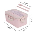 thumbnail image 3 of BAOPAI Boîte à Lunch Réutilisable avec 3 Compartiments, Étanche et Compatible Micro-Ondes, Comprend des Baguettes et des Cuillères pour la Préparation des Repas et les Adultes, 3 of 6