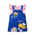 thumbnail image 3 of FYDUU Robe en Denim Décontractée pour Tout-Petites Filles Bébé Imprimée Mignonne à Col Rond à Manches Volantées Salopette Ludique pour Fillette Robe d'Été Décontractée Robe de Fête Robe d'Été, 3 of 9
