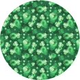 thumbnail image 1 of Ahgly Company Tapis Rond Lavable en Machine Intérieur Transitionnel Vert Forêt, 3 Pieds Rond, 1 of 7
