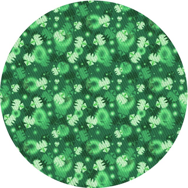 Ahgly Company Tapis Rond Lavable en Machine Intérieur Transitionnel Vert Forêt, 3 Pieds Rond