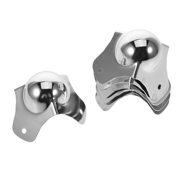 KAKOWELY silver corner edge guard 6pcs Safety Spherical Edge Guards Silver Ball Corner Protectors Universal Fit Metal Edge Guards for Cabinets Boxes Amplifiers Speakers