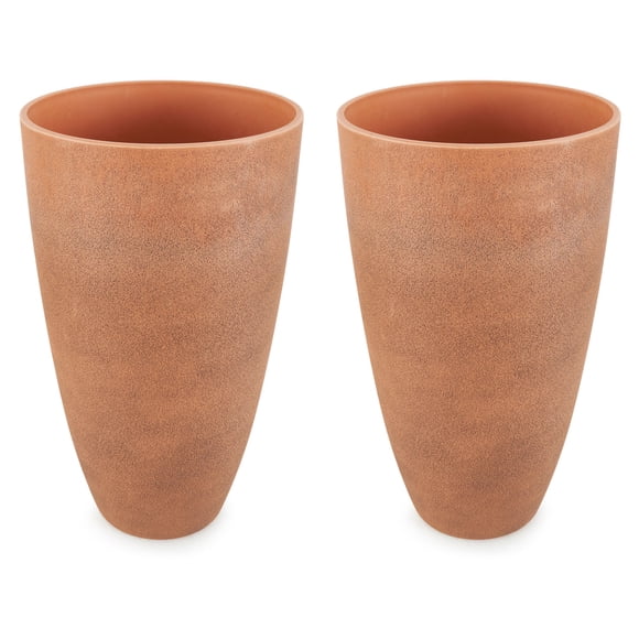 Algreen 43729 Acerra Pot de Jardinière en Composite Recyclé Résistant aux Intempéries (Lot de 2)