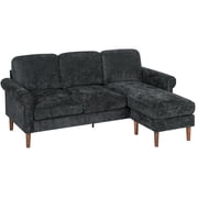 HOMCOM Changeable Sectional Sofa with Changeable Chaise Lounge Wood Legs