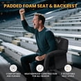 thumbnail image 2 of ABORON Heated Stadium Seats for Bleachers Set of 2, Portable Thicker Padded Bleacher Seat Cushion with Back Support Wide 21 Inch, USB 3 Levels of Heat, 6 Reclining Positions, 2 of 11