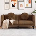 thumbnail image 1 of vidaXL Sofa avec Coussins 2 Places Brun Similicuir Suédé, 1 of 5