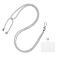 thumbnail image 1 of Unique Bargains Adjustable Neck Lanyard with Transparent Lanyard Patch, New Light Gray, 1 Count, 1 of 5