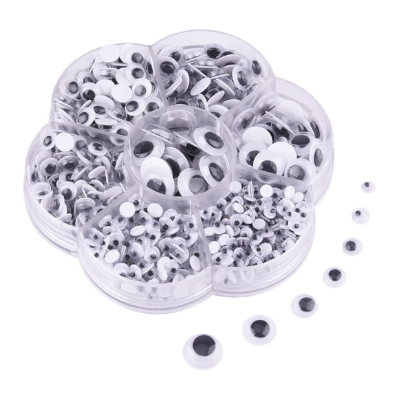 KUUQA 700 Pcs Yeux Persistants Auto-Adhésifs Yeux Persistants Bricolage Scrapbooking Artisanat (Tailles Assorties)