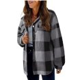 thumbnail image 3 of MASRIN Chandails en Molleton Graphiques pour Femmes Grande Taille Hauts pour Femmes Automne Décontracté Manches Longues Col Rond Chandails en Molleton avec Poches Couleur Unie Coupe Ample Blouse Chemises Femmes Manches Longues Hauts et Blouses, 3 of 5