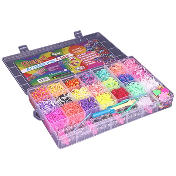 4400PCS Loom Bands DIY Educational Rainbow Rubber Band with Accessories for kids