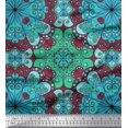 thumbnail image 1 of Soimoi Rayon Fabric Mandala Kaleidoscope Print Sewing Fabric Yard 56 Inch Wide, 1 of 3