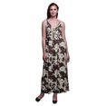 thumbnail image 1 of Bimba Robe Longue Maxi Bohème à Bretelles Sans Manches Imprimée Teinture sur Nœuds pour Femme - Petit, 1 of 6