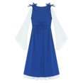 thumbnail image 4 of Xnihocha Robe Médiévale Renaissance Rétro pour Filles, Manches Longues Évasées, Lacée, Maxi Robe Halloween Bleu 12, 4 of 7