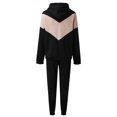thumbnail image 4 of Long Sleeve Tops Ladies Fashion Slim Sports Long Sleeve Two-piece Color Block Sweatshirt Set, 4 of 5
