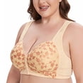 thumbnail image 3 of Plus Size Bra No Underwire Vest Style Lace Front Button Bra Women Bras plus Size Pack Sports Bras Underwire Strong Support Sports Bras for Women Staples Bra Bra's for Women, 3 of 8