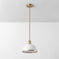 thumbnail image 3 of Beckett 1-Light Pendant, Matte White, Matte Brass Accents, 3 of 9