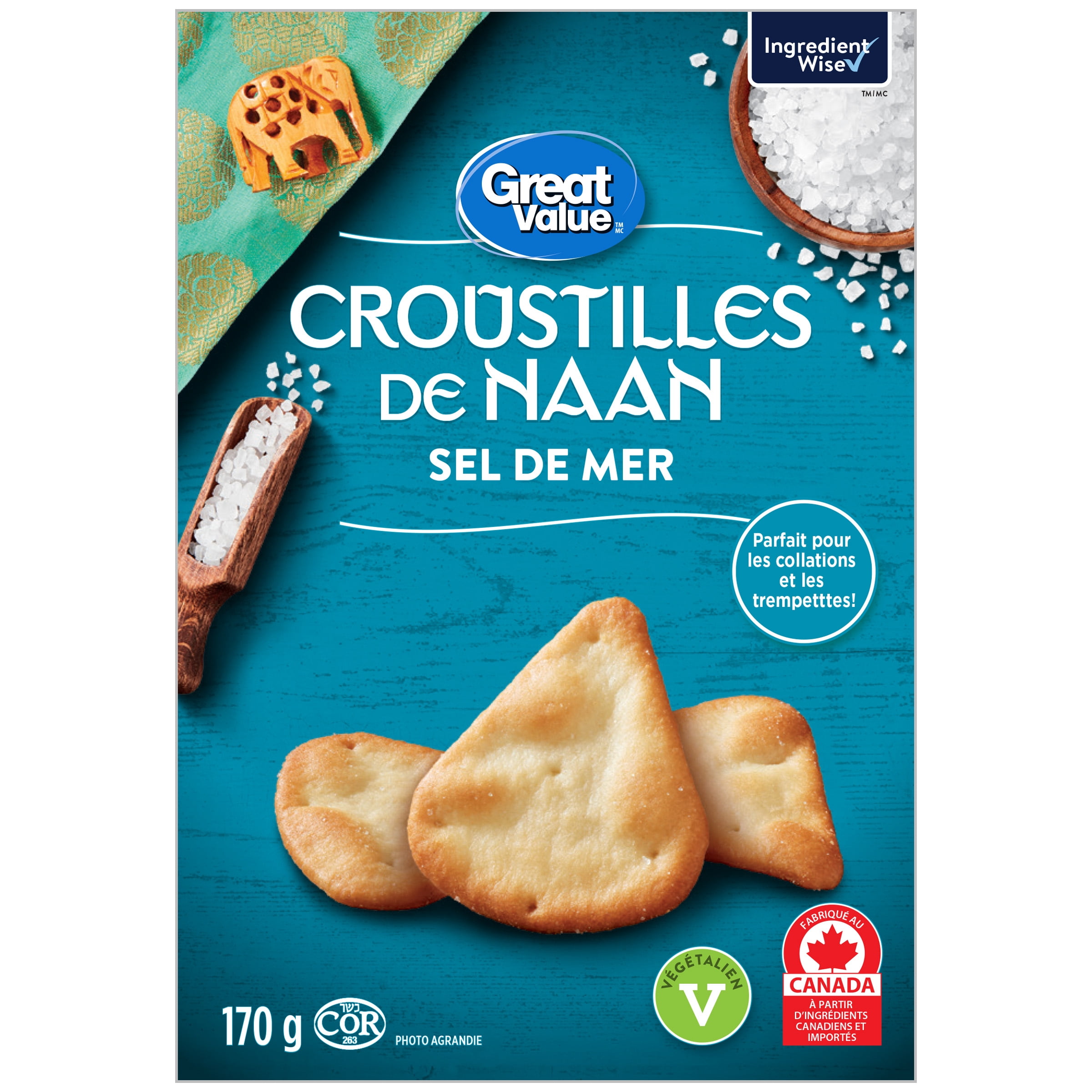 Great Value Sea Salt Naan Crisps