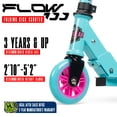 thumbnail image 3 of Folding Kick Scooter for Kids Ages 5–10 – Carve 100 – Lightweight Steel Frame, Adjustable Handlebar, Smooth 100 mm Wheels – Teal – Madd Gear, 3 of 11