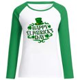 thumbnail image 4 of QIPOPIQ T-Shirts à Manches Longues à Col Rond pour Femmes T-Shirts de la Saint-Patrick T-Shirt Imprimé Trèfle de Printemps T-Shirt Vert Porte-Bonheur T-Shirts de la Saint-Patrick Tuniques Patchwork Hauts Chemises de Fête Aubaines, 4 of 6