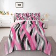 thumbnail image 1 of Erosebridal Geometric Stripe Bedding King Comforter Set,Abstract Artwork Bedding Sets King with Comforter,Geometry Lines Decor,Reversible,Breathable,3-Piece, 1 of 7