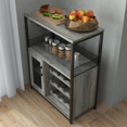 thumbnail image 4 of 3-Tier Wine Bar Cabinet with Detachable Wine Rack and Drawer, Industrial Sideboard and Buffet Cabinet with Glass Holder and Mesh Door, Durable and Stylish Storage Solution, 4 of 7