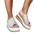 thumbnail image 1 of Lightweight Slippers Comfort Casual Slippers Open Toe Platform Flip Flop Beach, 1 of 7