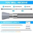 thumbnail image 4 of ZipGlo Shower Curtain Rod Silver Tension Curtain Rod 45 to 76 Inch Spring Curtain Rod Shower rod Non Slip Curtain Rod No Drill Adjustable Curtain Rod for Bathroom Window Closet Kitchen, 4 of 6