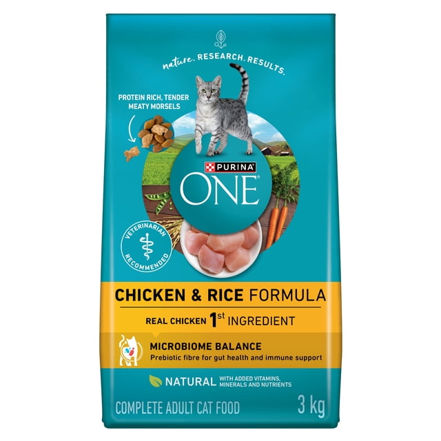 Purina ONE Chicken & Rice, Dry Cat Food 3kg