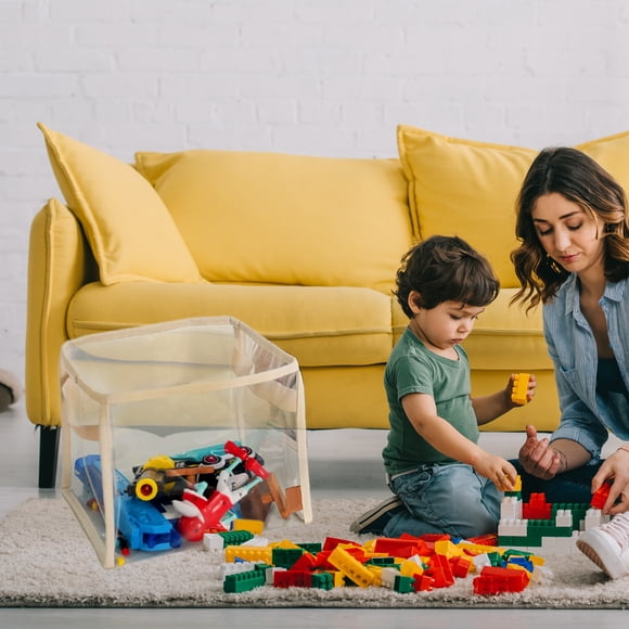 Up to 60% Off! Gspmoly Transparent Toy Blocks Doll Storage Box Household Multifunctional Large Capacity Storage and Organising Bag up to 60% Off
