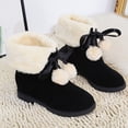thumbnail image 4 of LSLJS Bottes de Neige pour Femmes Bottes d'Hiver Talon Rehaussé Isolation en Peluche Bottes Mi-Longues Extérieur Bout Rond Chaussures à Enfiler Bottes Décontractées, 4 of 8