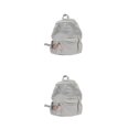 thumbnail image 3 of Ruiboury Unisex Backpack With Adjustable Straps And Stylish Durable Cloth School Backpack School Bag Book Bag Comfortable grey 2Set, 3 of 6