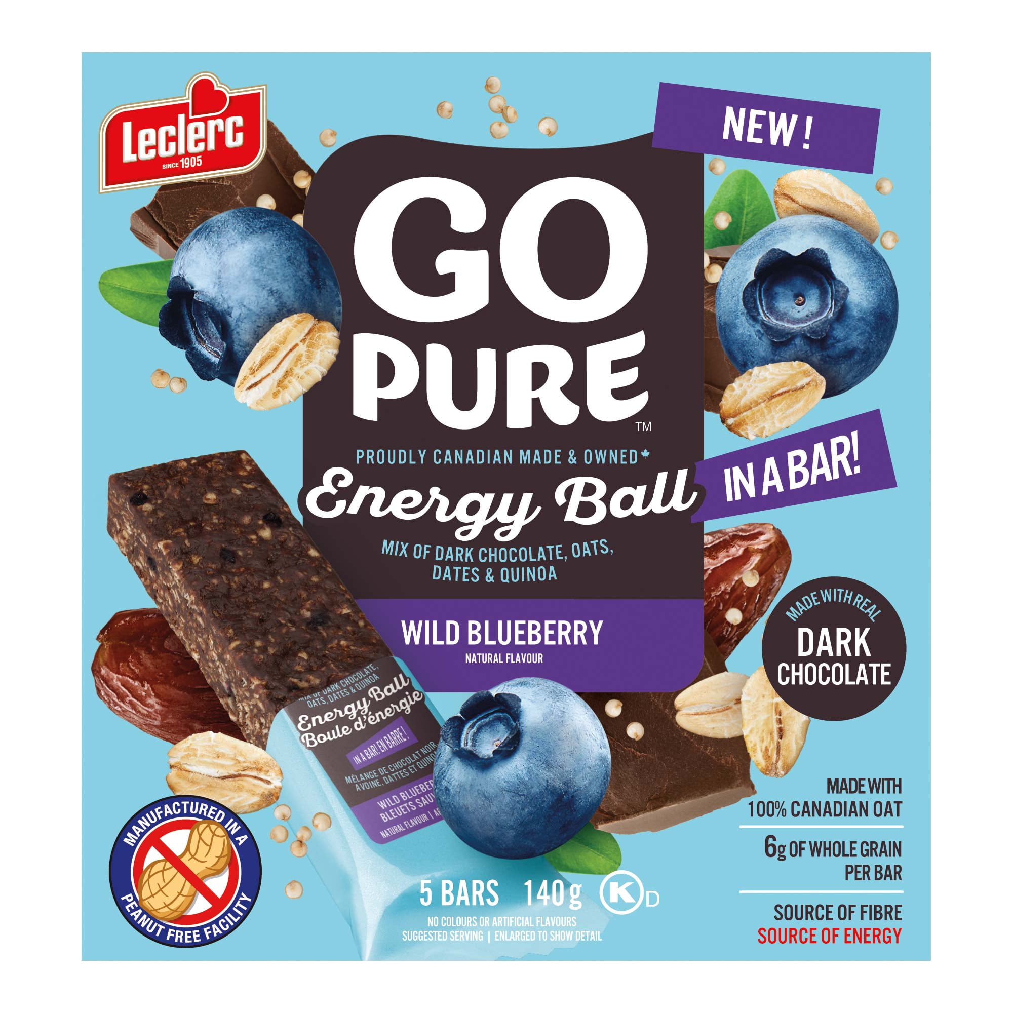GO PURE ENERGY BALL BAR BLUEBERRY