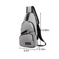thumbnail image 3 of Vaidha Sac à Bandoulière Sac à Dos Crossbody avec Trou USB avec Trou pour Écouteurs Sangle Sac à Dos Sac à Dos de Randonnée Sac Poitrine Crossbody Polyvalent, 3 of 6