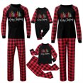 thumbnail image 1 of Penkiiy Pyjamas de Noël Assortis Ensemble Parent-Enfant Costumes de Noël Patchwork à Carreaux Vêtements de Maison Col Rond Manches Longues Pyjamas Deux Pièces Pyjamas de Noël, 1 of 6