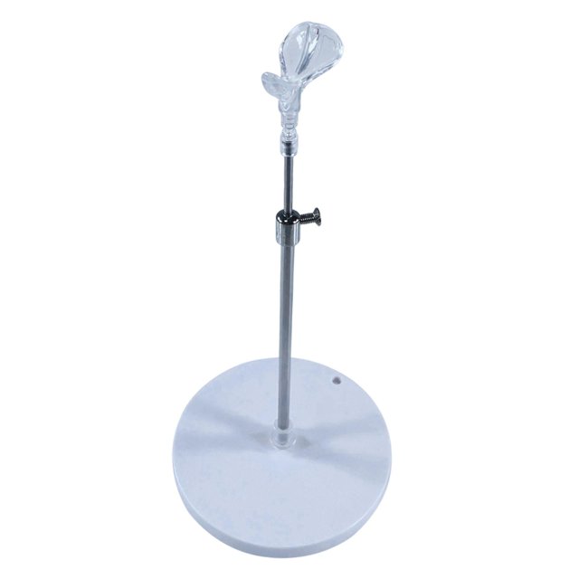 Bunblic Support de Poupée BJD 1/12 1/6 Portable Durabilité Haut de Gamme avec Base de Soutien Stable Blanc