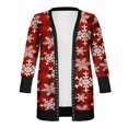 thumbnail image 2 of Women Christmas Long-Sleeved Cardigan Mid-Length Outwears, 2 of 3