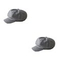thumbnail image 1 of yingyy Peaked Caps Retro Fashion Breathable Woolen Octagonal Hats Beautiful Lines Easy Matching Sun for Visor Design Headgear Light Gray 2Set, 1 of 6