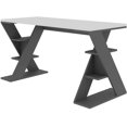 thumbnail image 4 of JV Home Papillon Collection 55 inch Office Desk Long Home Office Table for Study ,Work, Laptop, Writing Table, Workstation Dark Grey - White, 4 of 7