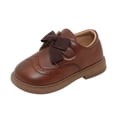 thumbnail image 2 of JDQJBZ Toddler Girls Mary Jane Flats Shoes Solid Color Bowknot Comfortable Soft Sole, 2 of 5