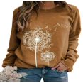 thumbnail image 1 of Sweat-shirt à Manches Longues Imprimé Pissenlit pour Femmes, 1 of 3
