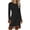 Black, variant on Womens Sweater Mini Dress Long Sleeve Crewneck Tassel Hem Short Dress Casual Fringe Bodycon Ribbed Knit Dresses Dress for Graduation for Women Navy S