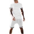 thumbnail image 2 of TIMIFIS Ensembles Courts pour Hommes 2 Pcs Tenues Mode Été Survêtements Ensemble Décontracté Mode Hommes Été Imprimé T-Shirts à Manches Courtes+pantalons Longs Ensemble 2 Pcs Automne, 2 of 7