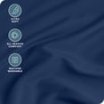 thumbnail image 2 of Bare Home Fitted Sheet - 22" Extra Deep Pocket - Premium 1800 Collection - Twin, Dark Blue, 2 of 7