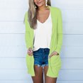 thumbnail image 2 of AherBiu Womens Cardigan Tops Long Sleeve Open Front Mid-Long Outwear with Pockets Spring Clothes, 2 of 5