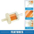 thumbnail image 4 of Unique Bargains 2pcs Fits 1/4 Inch Gas Inline Fuel Filters 2.83'x1.38' for Motorcycle ATV Snowmobiles Boat Orange, 4 of 7