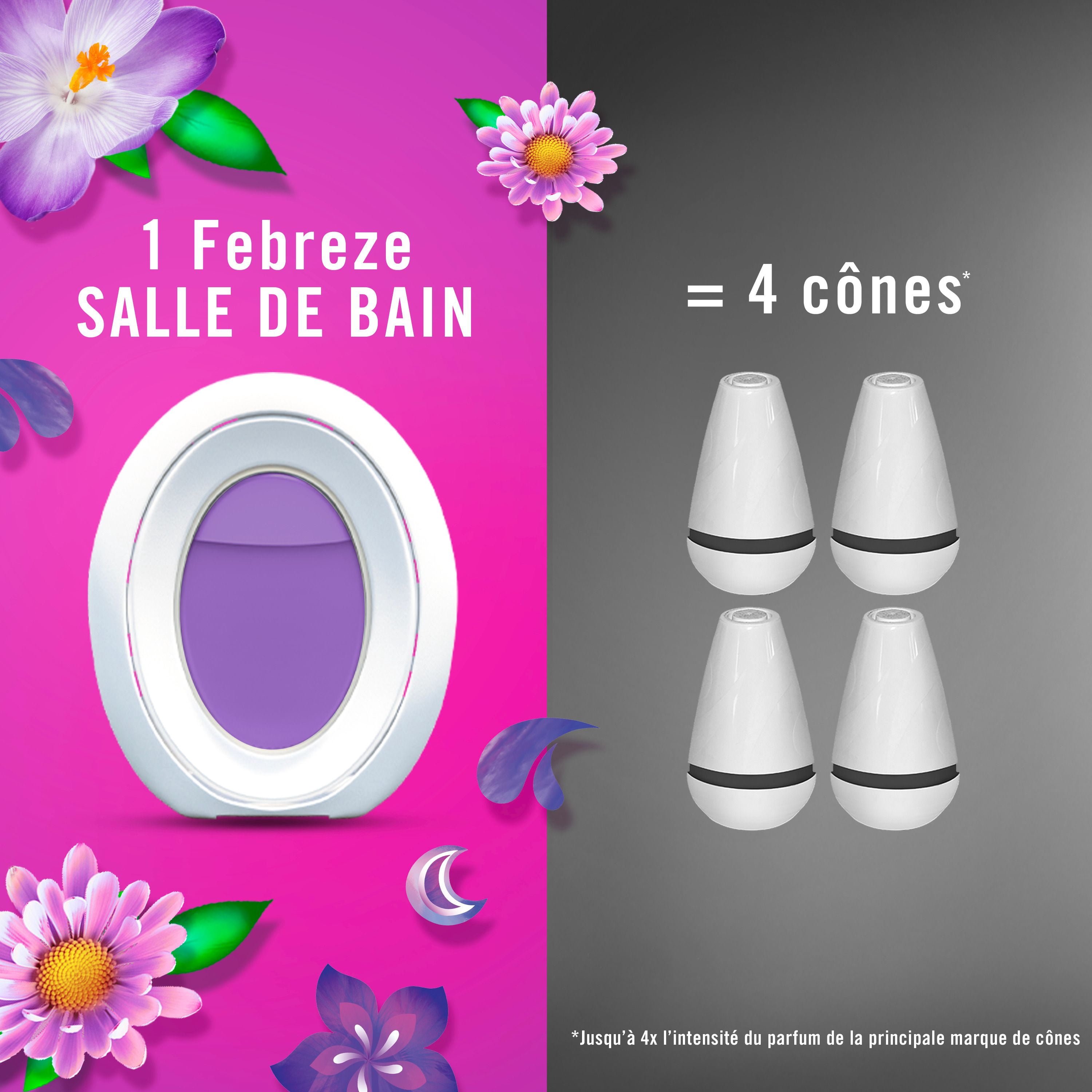 Febreze Bathroom Air Freshener, Odor-Fighting, Gain Moonlight Breeze Scent 1ct